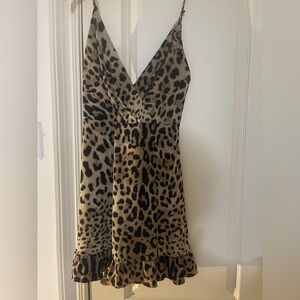Dillards Leopard Mini Dress- Spaghetti Straps